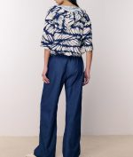 ⁦VENICE BUTTON-UP | נייבי מחולק⁩ – תמונה ⁦4⁩