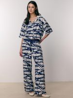 ⁦VENICE BUTTON-UP | נייבי מחולק⁩ – תמונה ⁦7⁩