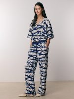 ⁦VENICE BUTTON-UP | נייבי מחולק⁩ – תמונה ⁦3⁩