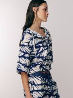 ⁦VENICE BUTTON-UP | נייבי מחולק⁩ – תמונה ⁦2⁩