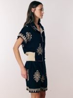 ⁦JAFFA TOP |  שחור רקום⁩ – תמונה ⁦4⁩