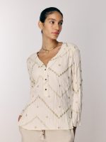 WRINKLED SHANTI SHIRT | שמנת