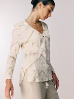 ⁦WRINKLED SHANTI SHIRT | שמנת⁩ – תמונה ⁦5⁩