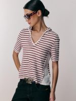 HOODIE SHORT TSHIRT | בורדו