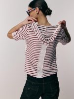 ⁦HOODIE SHORT TSHIRT | בורדו⁩ – תמונה ⁦4⁩