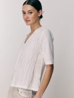 ⁦HOODIE SHORT TSHIRT | שמנת⁩ – תמונה ⁦2⁩