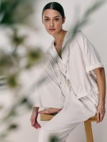 ⁦VENICE BUTTON-UP | שמנת⁩ – תמונה ⁦4⁩