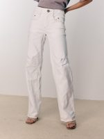 ⁦CARGO JEANS | שמנת⁩ – תמונה ⁦3⁩