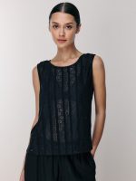 LADY D TOP | שחור תחרה