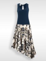 ⁦CARMEN DRESS | נייבי מחולק⁩ – תמונה ⁦7⁩