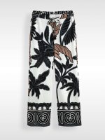 BORDER BREEZE PANTS | לבן מחולק