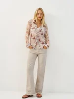 ⁦SHIFFON SHIRT | חאקי אפור⁩ – תמונה ⁦3⁩