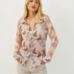 CHIFFON SHIRT | חאקי אפור