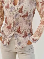 ⁦SHIFFON SHIRT | חאקי אפור⁩ – תמונה ⁦4⁩