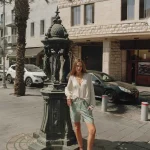 JAFFA SHORTS | טורקיז רקום