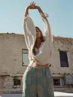⁦JAFFA SHORTS | טורקיז רקום⁩ – תמונה ⁦2⁩