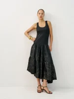 CARMEN DRESS | שחור מחולק