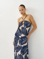 ⁦RESORT DRESS | כחול מחולק⁩ – תמונה ⁦4⁩