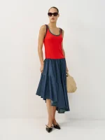 ⁦CARMEN DRESS | ג׳ינס מחולק⁩ – תמונה ⁦2⁩