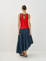 ⁦CARMEN DRESS | ג׳ינס מחולק⁩ – תמונה ⁦3⁩