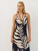 ⁦VIVI DRESS | שחור מחולק⁩ – תמונה ⁦4⁩