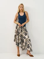 ⁦CARMEN DRESS | נייבי מחולק⁩ – תמונה ⁦2⁩