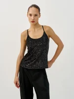 GLAM TOP | שחור