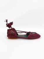 ⁦SISAL SANDALS | בורדו⁩ – תמונה ⁦4⁩