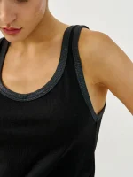 ⁦SABBA CLASSIC TOP | שחור⁩ – תמונה ⁦4⁩