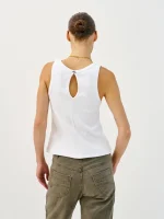 ⁦SABBA CLASSIC TOP | לבן⁩ – תמונה ⁦2⁩