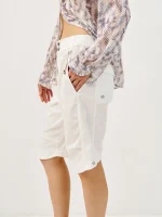 ⁦BERMUDA COOL PANTS |  לבן שבור⁩ – תמונה ⁦3⁩