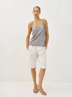 ⁦BERMUDA COOL PANTS |  לבן שבור⁩ – תמונה ⁦5⁩