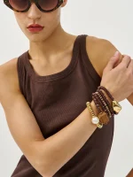 ⁦SABBA NIKI TOP | חום⁩ – תמונה ⁦2⁩