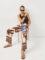 ⁦BORDER BREEZE PANTS | מודפס⁩ – תמונה ⁦2⁩