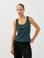 ⁦SABBA CLASSIC TOP | ירוק בקבוק⁩ – תמונה ⁦3⁩