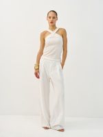 ⁦COOL TAILORED PANTS | שמנת⁩ – תמונה ⁦4⁩