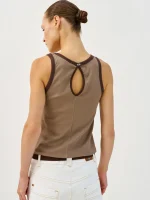 SABBA CLASSIC TOP |  חום בהיר