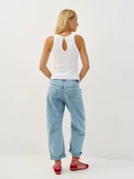 ⁦SABBA NIKI TOP | לבן מחולק⁩ – תמונה ⁦5⁩