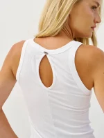 ⁦SABBA NIKI TOP | לבן מחולק⁩ – תמונה ⁦2⁩