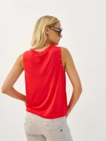 ⁦SUMMER B TOP | אדום⁩ – תמונה ⁦4⁩