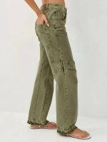 ⁦CARGO JEANS | ירוק זית⁩ – תמונה ⁦2⁩