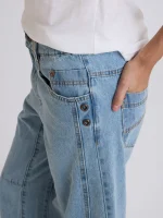 ⁦NOA'S BARREL JEANS | ג׳ינס בהיר⁩ – תמונה ⁦4⁩