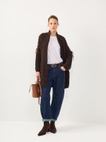 COZY ART CARDIGAN | חום