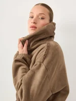 ⁦BOUCLE PUFF JACKET | חום⁩ – תמונה ⁦3⁩