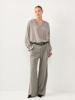 ⁦SATIN TIE SHIRT | אפור⁩ – תמונה ⁦2⁩