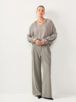 ⁦SATIN TIE SHIRT | אפור⁩ – תמונה ⁦6⁩