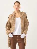 ⁦COZY ART CARDIGAN | מוקה⁩ – תמונה ⁦2⁩