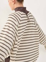 ⁦COOL PONCHO | חום ולבן⁩ – תמונה ⁦7⁩