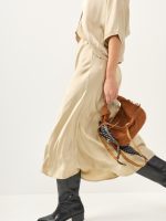SATIN SKIRT | בז׳