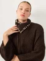 ⁦LONG COZY ART CARDIGAN | חום⁩ – תמונה ⁦8⁩